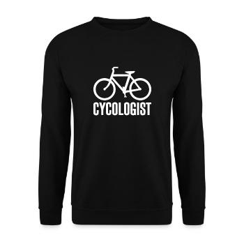 Fahrradfahrer Fahrrad Fahrrad T-Shirt - Unisex Pullover - Schwarz - Vorne - Alina (178cm) & Michal (187cm)