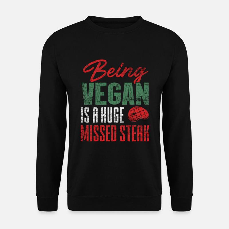 Grillen Steak - Unisex Pullover - Schwarz