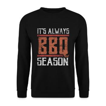 BBQ Grillen - Unisex Pullover - Schwarz - Vorne - Alina (178cm) & Michal (187cm)