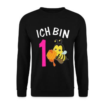 1er anniversaire mignon abeille cadeau sauvage - Sweat-shirt Unisexe - noir - Devant - Alina (178cm) & Michal (187cm)