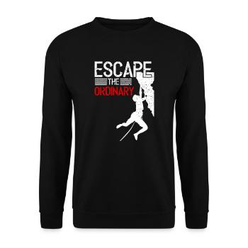 Kletterer Kletter T-Shirt - Unisex Pullover - Schwarz - Vorne - Alina (178cm) & Michal (187cm)
