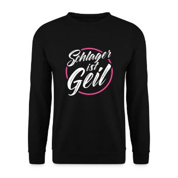 Schlager ist geil - Unisex Pullover - Schwarz - Vorne - Alina (178cm) & Michal (187cm)