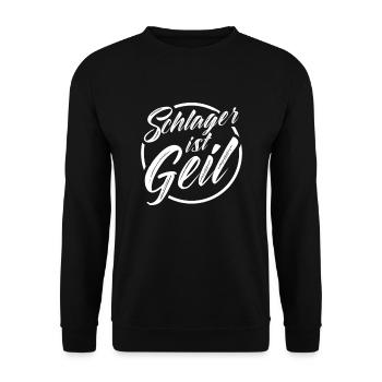 Schlager ist geil - Unisex Pullover - Schwarz - Vorne - Alina (178cm) & Michal (187cm)