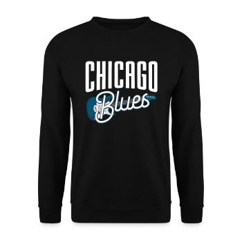 Blues Gitarre - Unisex Pullover - Schwarz - Vorne - Alina (178cm) & Michal (187cm)