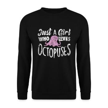 Oktopus - Unisex Pullover - Schwarz - Vorne - Alina (178cm) & Michal (187cm)