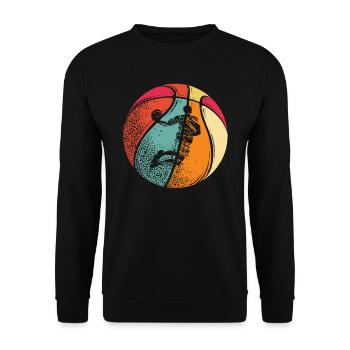 Basketball fan basketball player gift idea - Unisex Sweatshirt - black - Front - Alina (178cm) & Michal (187cm)