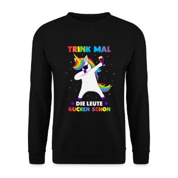Bachelorette party drinking toast - Unisex Sweatshirt - black - Front - Alina (178cm) & Michal (187cm)