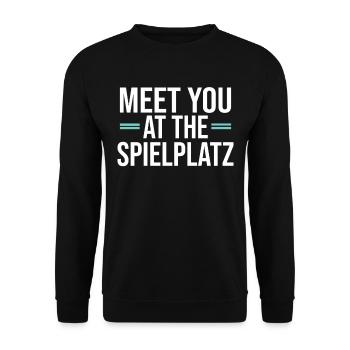 Meet you at the playground - Unisex Sweatshirt - black - Front - Alina (178cm) & Michal (187cm)