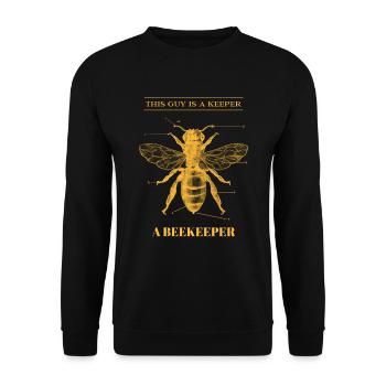 Cadeau de chemise drôle apiculteur abeille - Sweat-shirt Unisexe - noir - Devant - Alina (178cm) & Michal (187cm)
