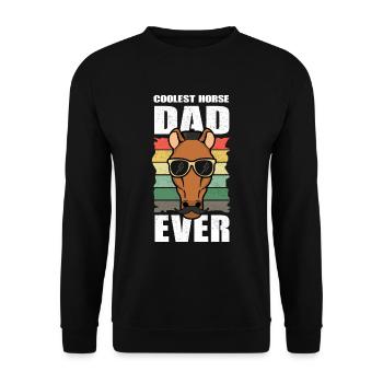 Horse owner Coolest horse dad ever - Unisex Sweatshirt - black - Front - Alina (178cm) & Michal (187cm)