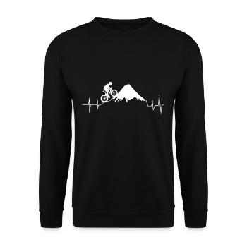 Fahrradgeschenk für Radfahrer Fahrradliebhaber - Unisex Pullover - Schwarz - Vorne - Alina (178cm) & Michal (187cm)