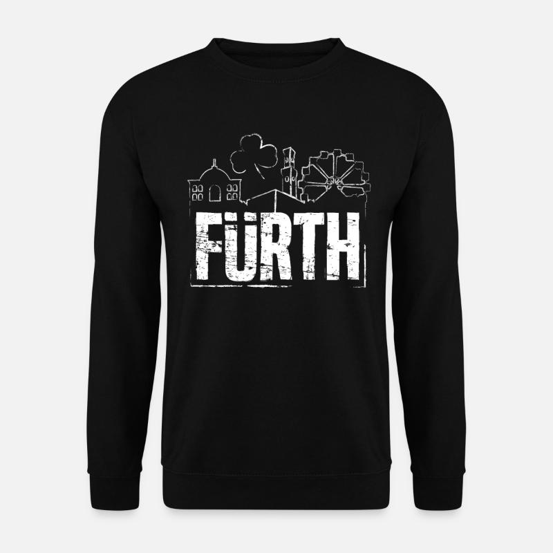 Fürth Skyline Rathaus Riesenrad Stadttheater Pyram - Unisex Pullover - Schwarz
