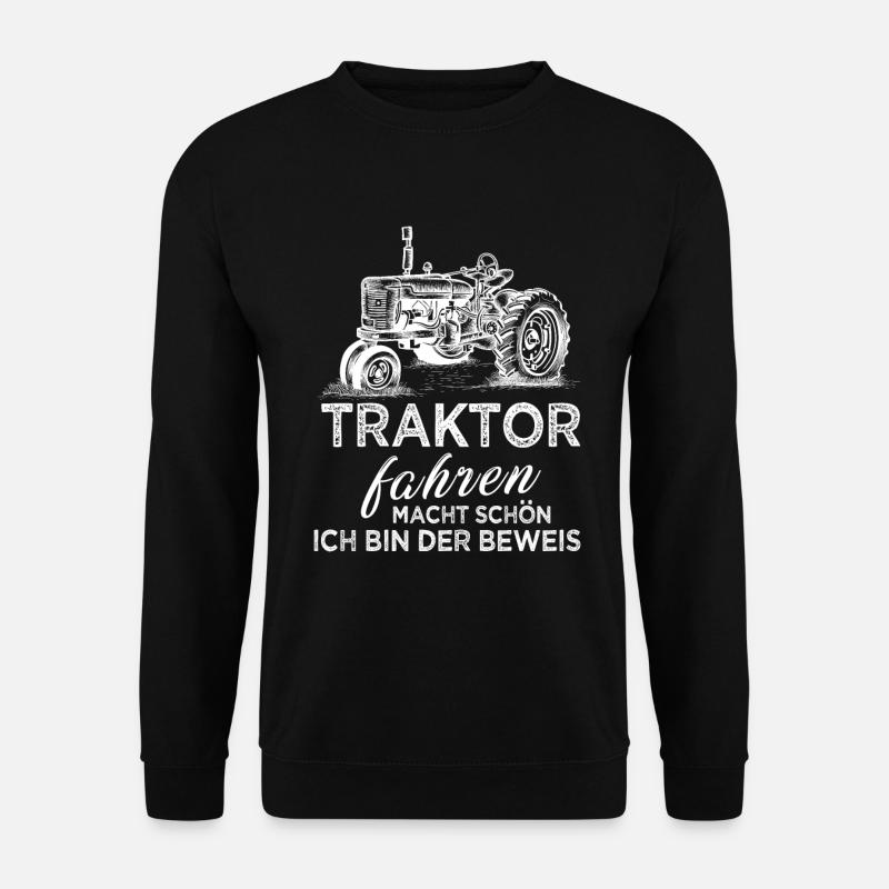 Traktor fahren macht schön - Unisex Pullover - Schwarz
