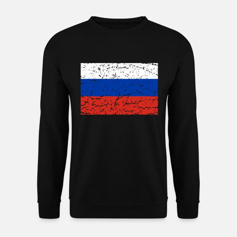 Drapeau russe russie moscou cadeau voyage - Sweat-shirt Unisexe - noir