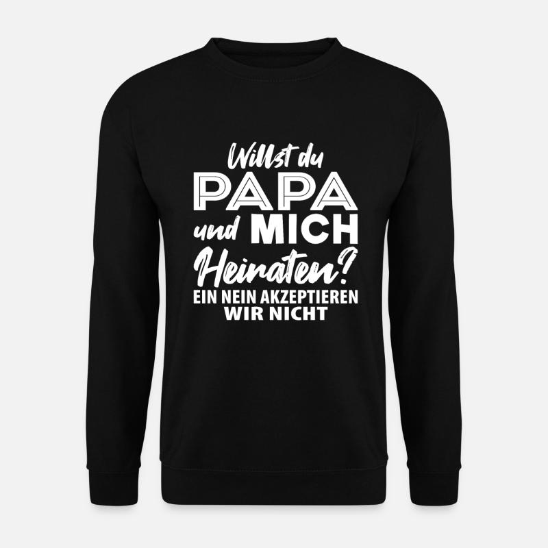 Heiratsantrag Hochzeitsantrag Heirate mich - Unisex Pullover - Schwarz