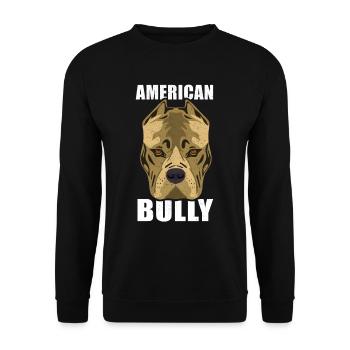 American Bully dog - Unisex Sweatshirt - black - Front - Alina (178cm) & Michal (187cm)