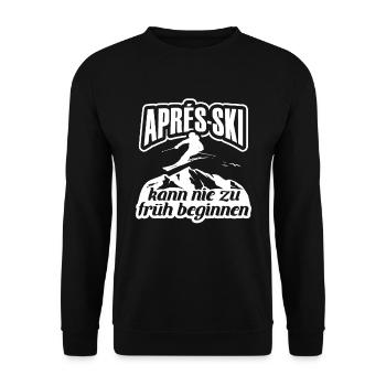 Apres Ski Aprés Ski Skihütte Piste - Unisex Pullover - Schwarz - Vorne - Alina (178cm) & Michal (187cm)