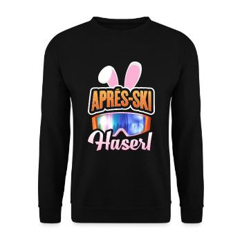 Apres Ski Aprés Ski Skihütte Piste - Unisex Pullover - Schwarz - Vorne - Alina (178cm) & Michal (187cm)