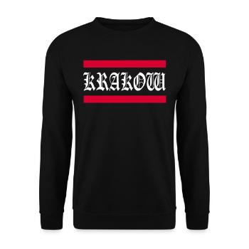 Krakow Poland Flag Krakow Polska - Unisex Sweatshirt - black - Front - Alina (178cm) & Michal (187cm)