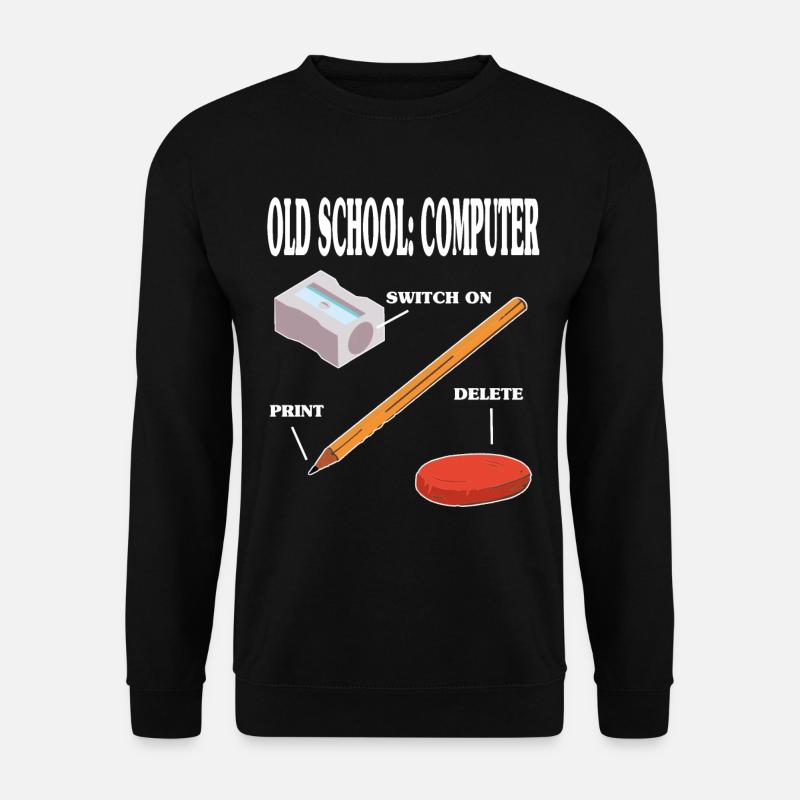 Old school computer pc technology - Unisex Sweatshirt - black