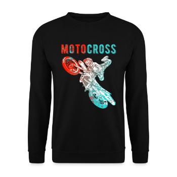 Motocross gift kids dirt bike supercross - Unisex Sweatshirt - black - Front - Alina (178cm) & Michal (187cm)