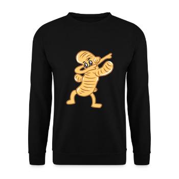 Tanzen Steppen Abrocken Beaten Dancen Ingwer - Unisex Pullover - Schwarz - Vorne - Alina (178cm) & Michal (187cm)