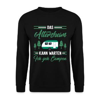 Das Altersheim kann warten - Unisex Pullover - Schwarz - Vorne - Alina (178cm) & Michal (187cm)
