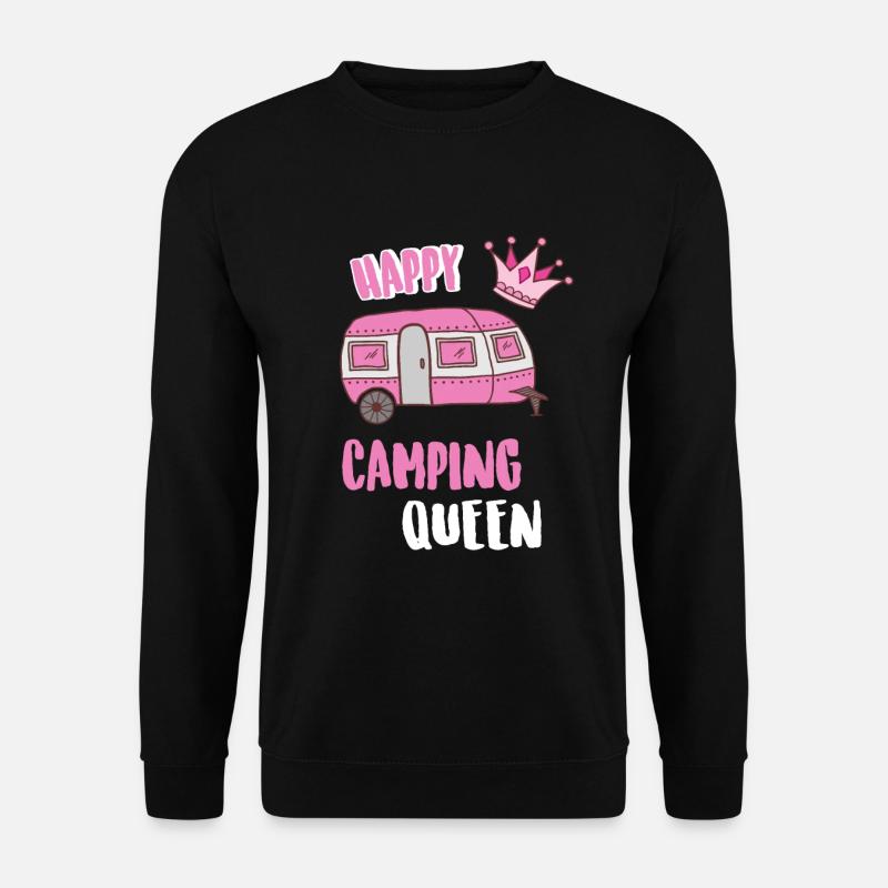 Happy Camping Queen - Unisex Pullover - Schwarz