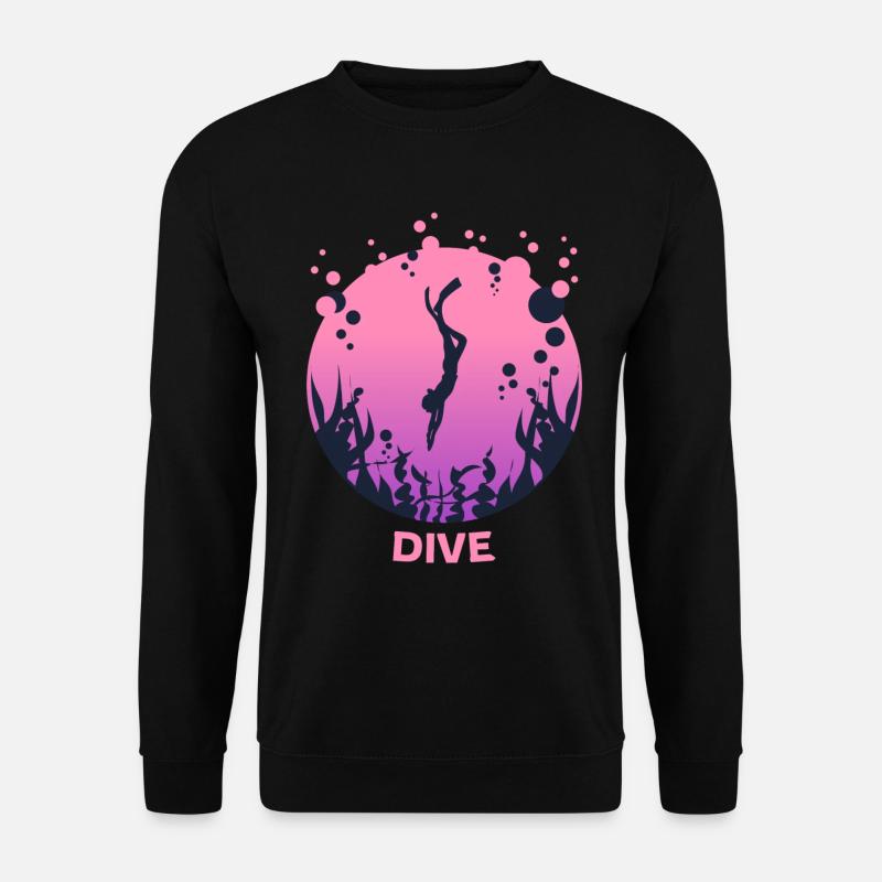 Tauchen Schnorcheln Diving Damen Tauchermotiv - Unisex Pullover - Schwarz