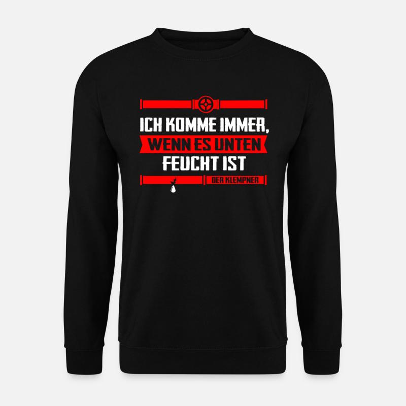Klempner Installateur Anlagenmechaniker Geschenk - Unisex Pullover - Schwarz