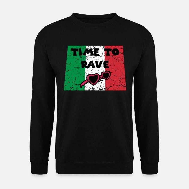 Italien DJ Rave Techno Electro Party Festival - Unisex Pullover - Schwarz