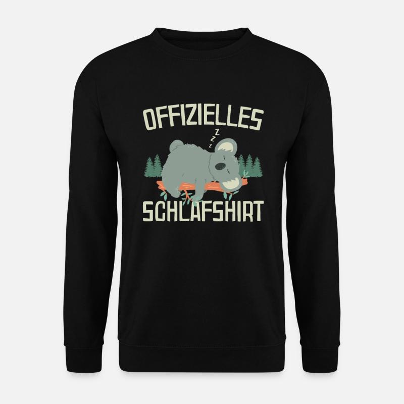Schlaf-Shirt Schlafen Koala Ausschlafen - Unisex Pullover - Schwarz