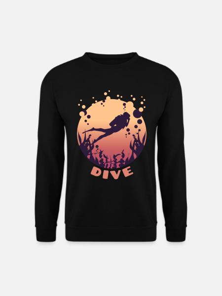 Diving Dive Tauchen schnorcheln Taucher Geschenk - Unisex Pullover - Schwarz