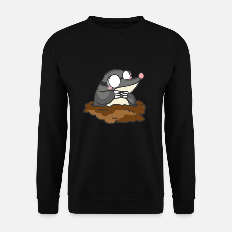 Maulwurf Gärtner Tier Lustig Garten Geschenk Cool - Unisex Pullover - Schwarz