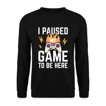 Lustiges Gamer geschenk Für Jungen Und Mädchen - Unisex Pullover - Schwarz - Vorne - Alina (178cm) & Michal (187cm)