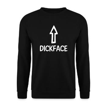 Irony - sarcasm - cock face - Unisex Sweatshirt - black - Front - Alina (178cm) & Michal (187cm)