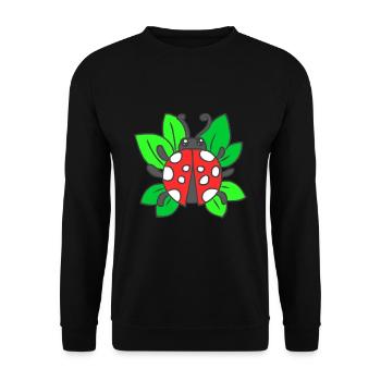 Marienkäfer Adoniskäfer Maikäfer Glückskäfer Glück - Unisex Pullover - Schwarz - Vorne - Alina (178cm) & Michal (187cm)