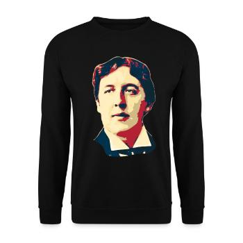 Oscar wilde - Unisex Sweatshirt - black - Front - Alina (178cm) & Michal (187cm)