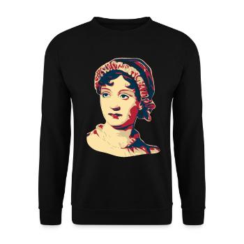 Jane Austen - Sweat-shirt Unisexe - noir - Devant - Alina (178cm) & Michal (187cm)