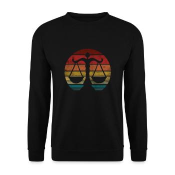 Examen d’étudiant en droit - Sweat-shirt Unisexe - noir - Devant - Alina (178cm) & Michal (187cm)