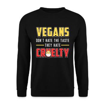 Végétalienne végétalienne végétalienne végétalienne idée cadeau - Sweat-shirt Unisexe - noir - Devant - Alina (178cm) & Michal (187cm)
