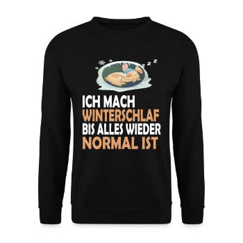 Hasen Schlafanzug Nachthemd Schlafshirt Pyjama - Unisex Pullover - Schwarz - Vorne - Alina (178cm) & Michal (187cm)
