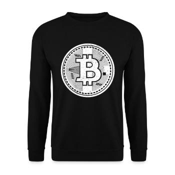 Bitcoin - Unisex Pullover - Schwarz - Vorne - Alina (178cm) & Michal (187cm)