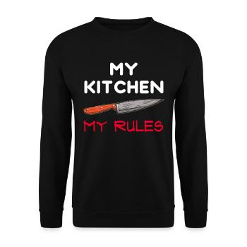 Cooking - Cook - Kitchen - Chef - Unisex Sweatshirt - black - Front - Alina (178cm) & Michal (187cm)