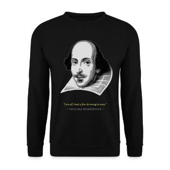 William Shakespeare Quote - Unisex Sweatshirt - black - Front - Alina (178cm) & Michal (187cm)