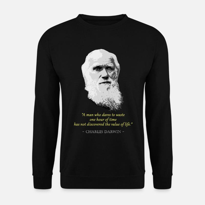 Charles DarwinZitat - Unisex Pullover - Schwarz