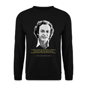 Richard Feynman Quote - Unisex Sweatshirt - black - Front - Alina (178cm) & Michal (187cm)