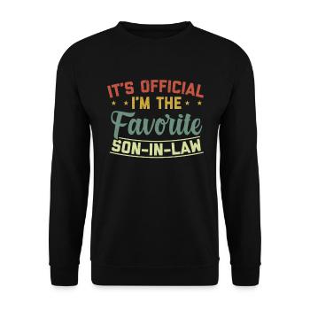 Gendre cadeau anniversaire drôle cadeaux - Sweat-shirt Unisexe - noir - Devant - Alina (178cm) & Michal (187cm)
