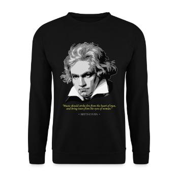 Beethoven Quote - Unisex Sweatshirt - black - Front - Alina (178cm) & Michal (187cm)