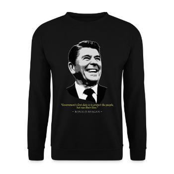 Ronald Reagan Quote - Unisex Sweatshirt - black - Front - Alina (178cm) & Michal (187cm)